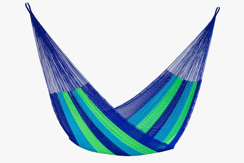 Jumbo Size Super Nylon Mexican Hammock in Oceanica Colour