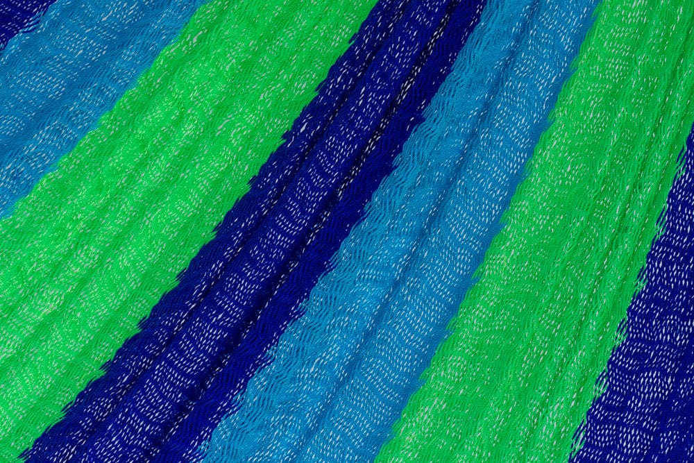 Jumbo Size Super Nylon Mexican Hammock in Oceanica Colour