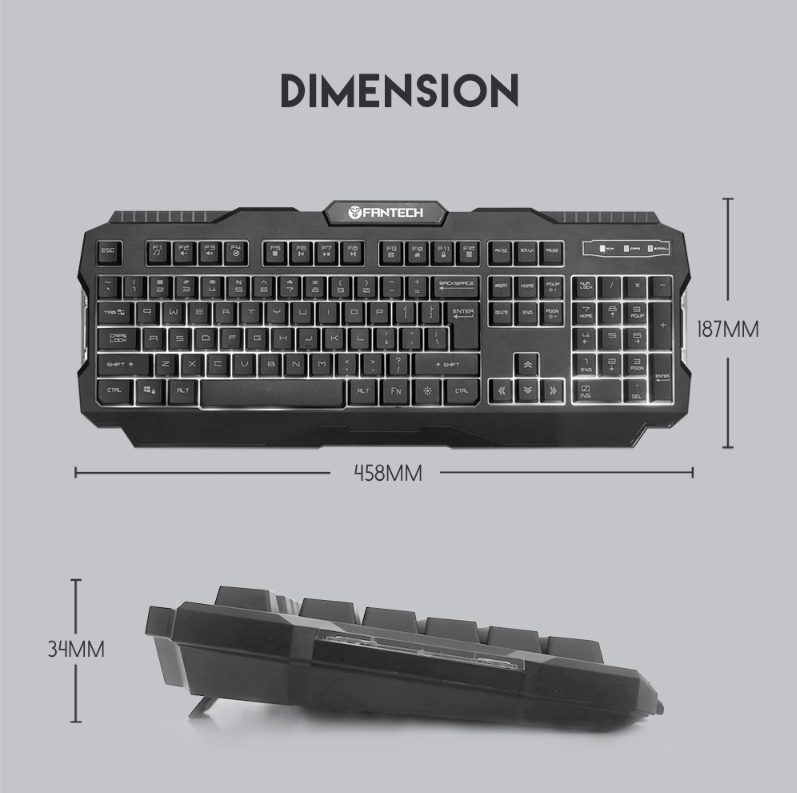 electronics K511 Hunter Pro 104 Keys Gaming Keyboard