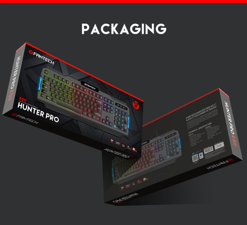 electronics K511 Hunter Pro 104 Keys Gaming Keyboard