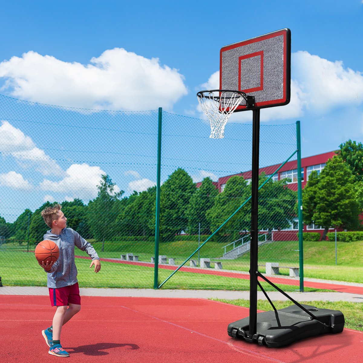 Kahuna Height-Adjustable Basketball Hoop Backboard Portable Stand