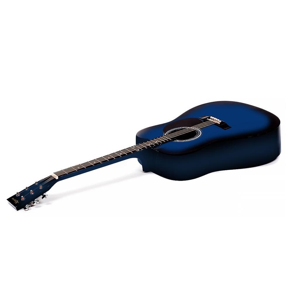 Karrera 38in Pro Cutaway Acoustic Guitar with Bag Strings - Blue Burst