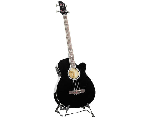 Karrera 43in Acoustic Bass Guitar - Black