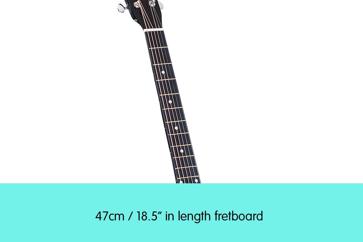 Karrera Acoustic Cutaway 40in Guitar - Black