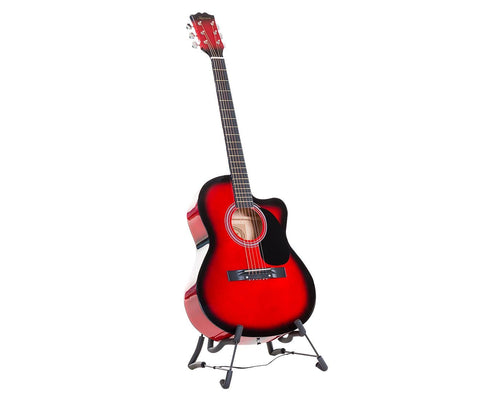 Karrera Acoustic Cutaway 40in Guitar - Red