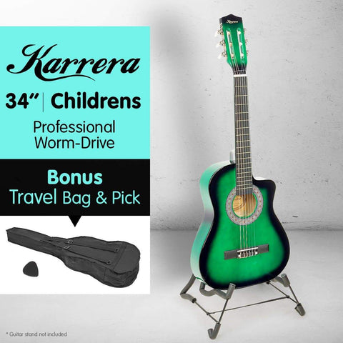 Karrera Childrens Acoustic Guitar Kids - Green