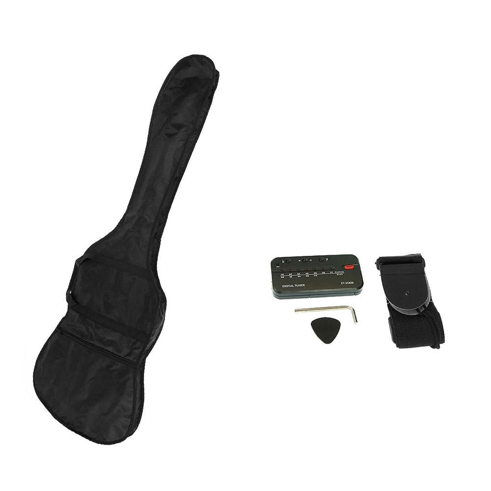 Karrera Electric Bass Guitar Pack - Black
