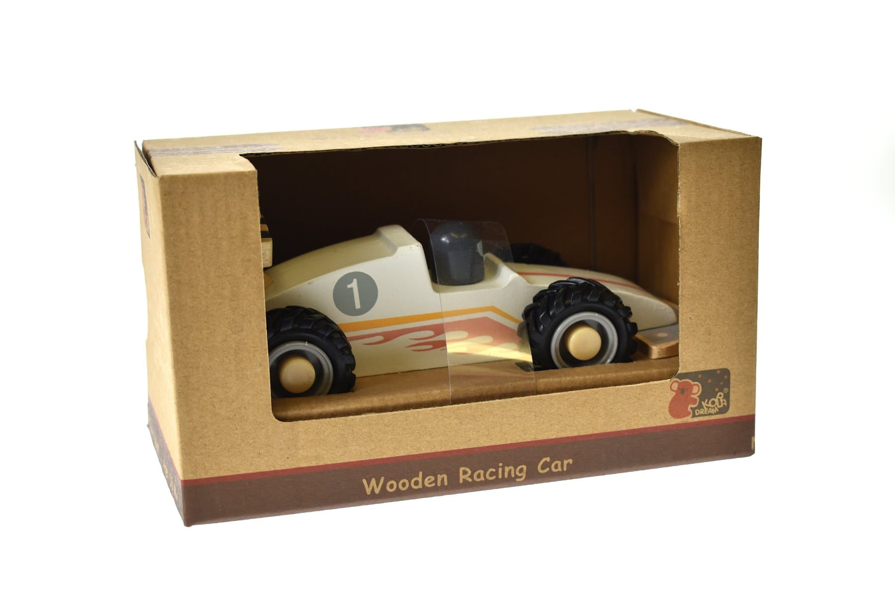 toys for infant Kd Wooden Racing Car White