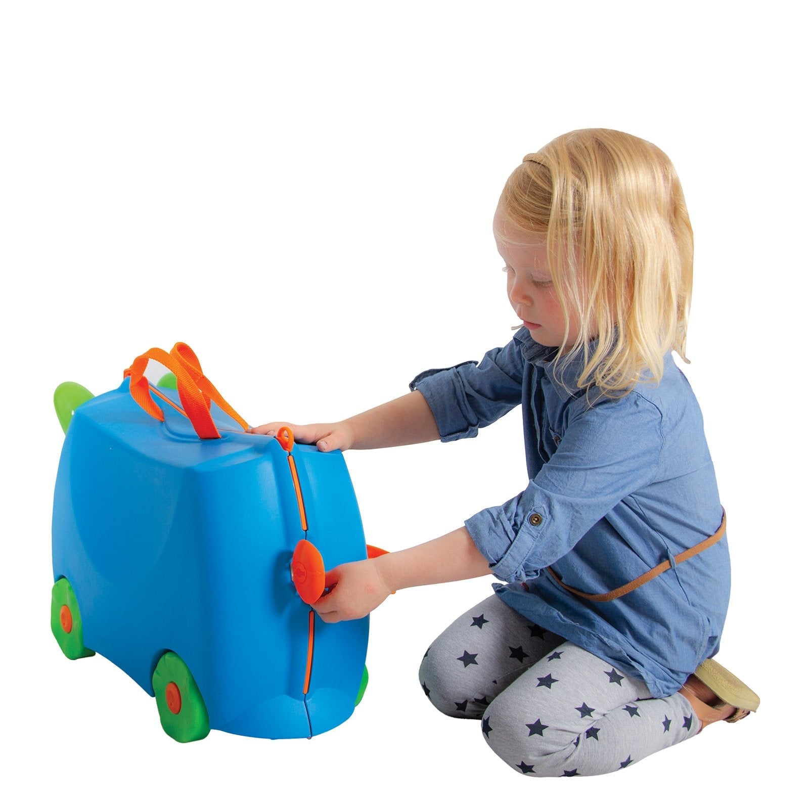 Kiddicare Bon Voyage Kids Ride On travel Bag Blue