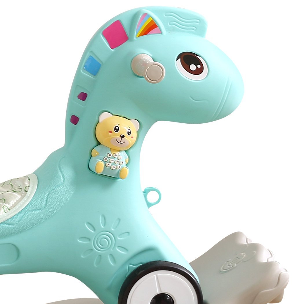 Kids Products Kids 4-in-1 Rocking Horse Toddler Horses Ride Green