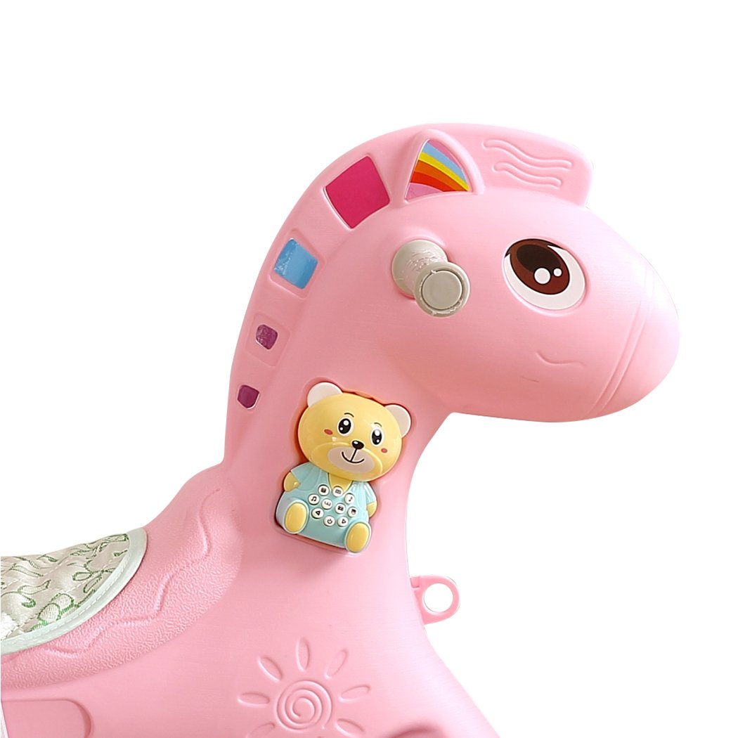 Kids Products Kids 4-in-1 Rocking Horse Toddler Horses Ride Pink