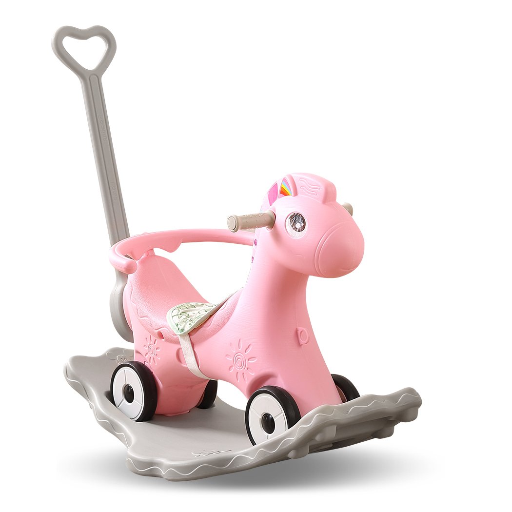 Kids Products Kids 4-in-1 Rocking Horse Toddler Horses Ride Pink