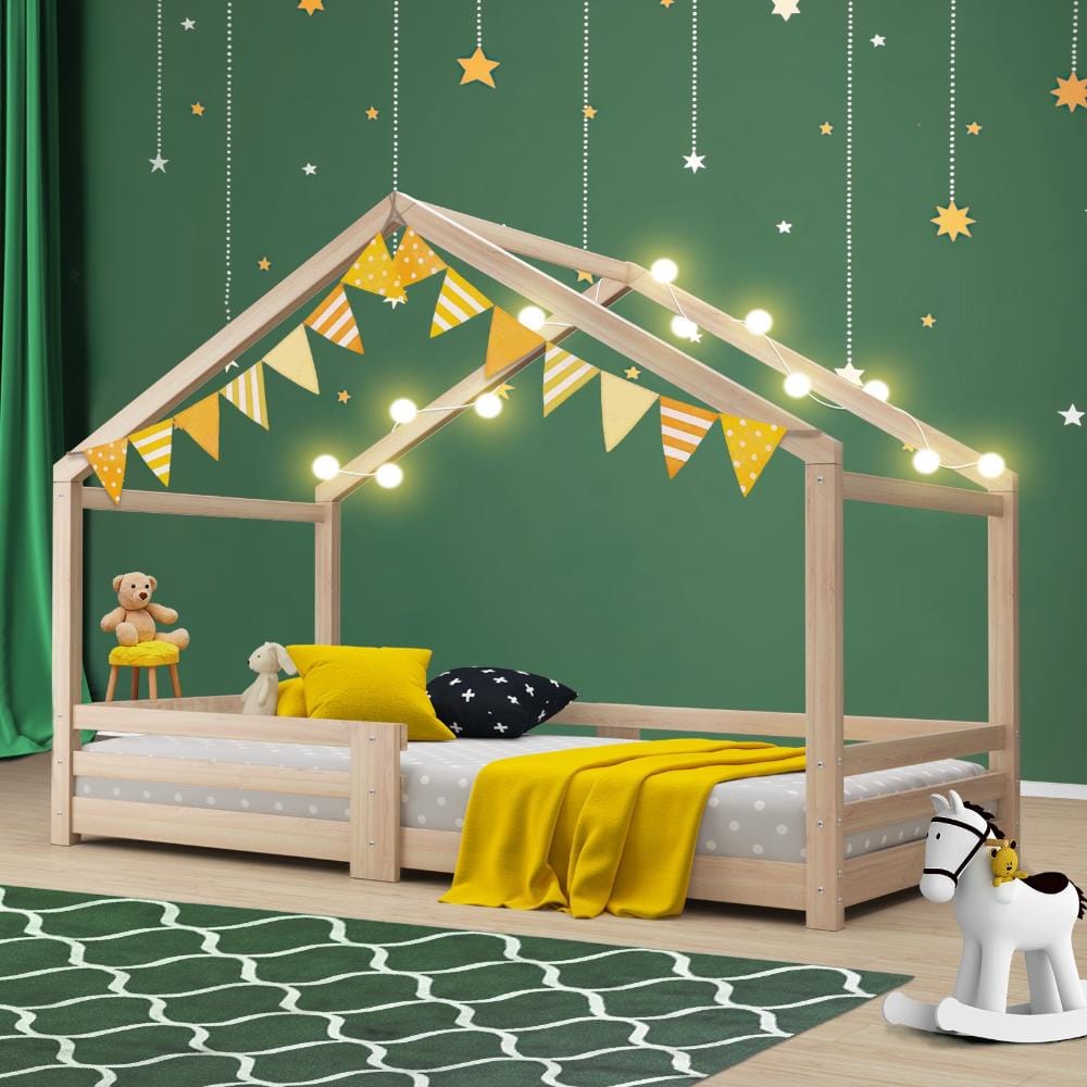 Kids Bed Frame Wooden Bed Base Children Single Bed Frame Timber