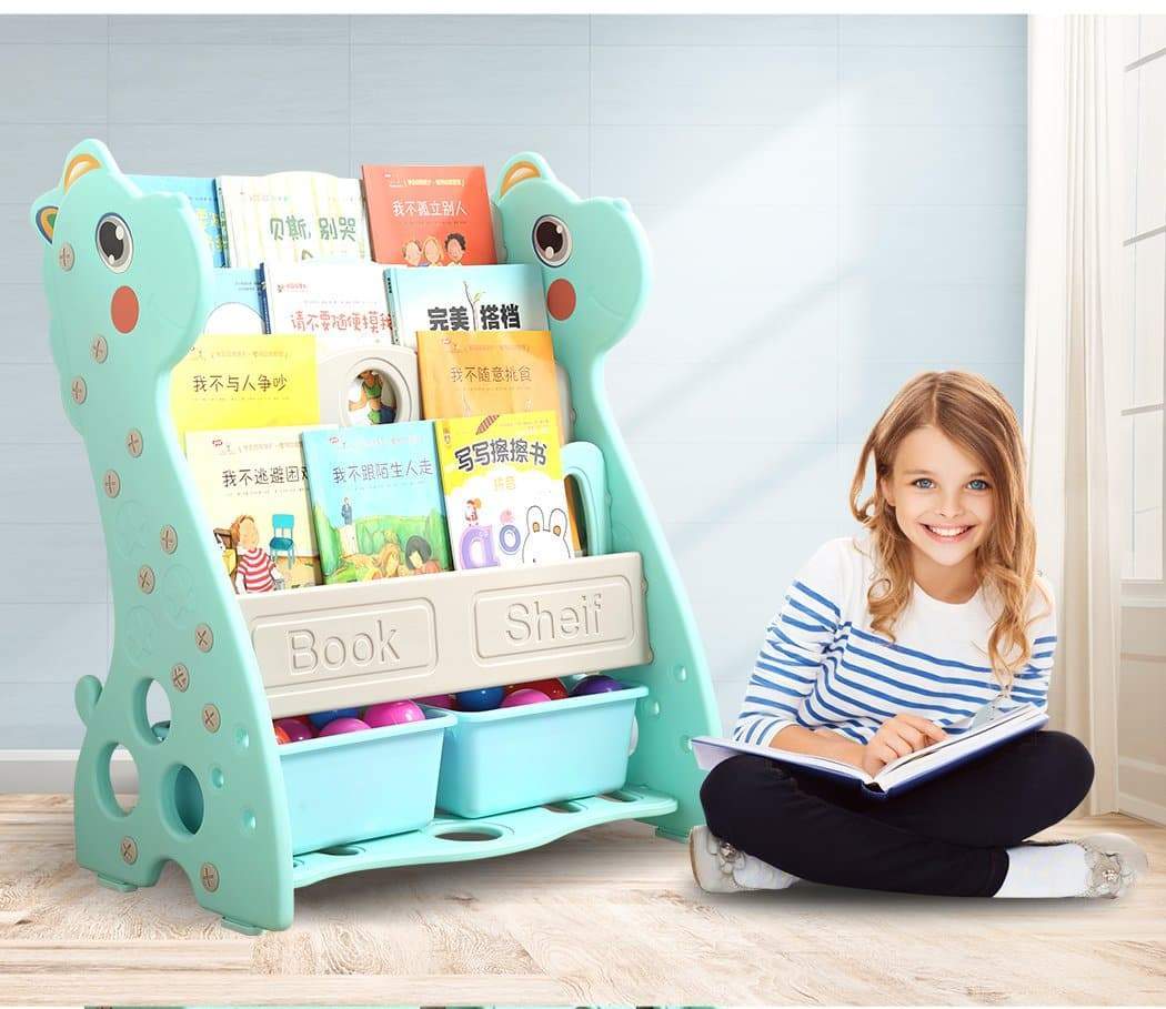 kids products Kids Bookshelf Magazine Rack Organiser Green