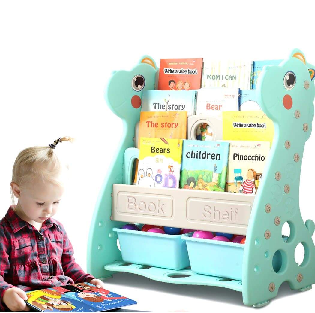 kids products Kids Bookshelf Magazine Rack Organiser Green