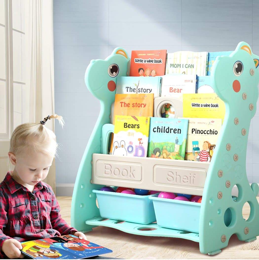 kids products Kids Bookshelf Magazine Rack Organiser Green