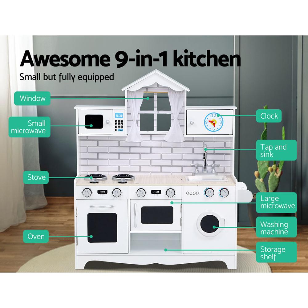 early sale simpledeal Kids Kitchen Set Pretend Play Food Sets Childrens Utensils Toys White