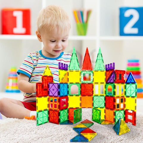 Kids Magnetic Building Blocks Tiles Educational Toys