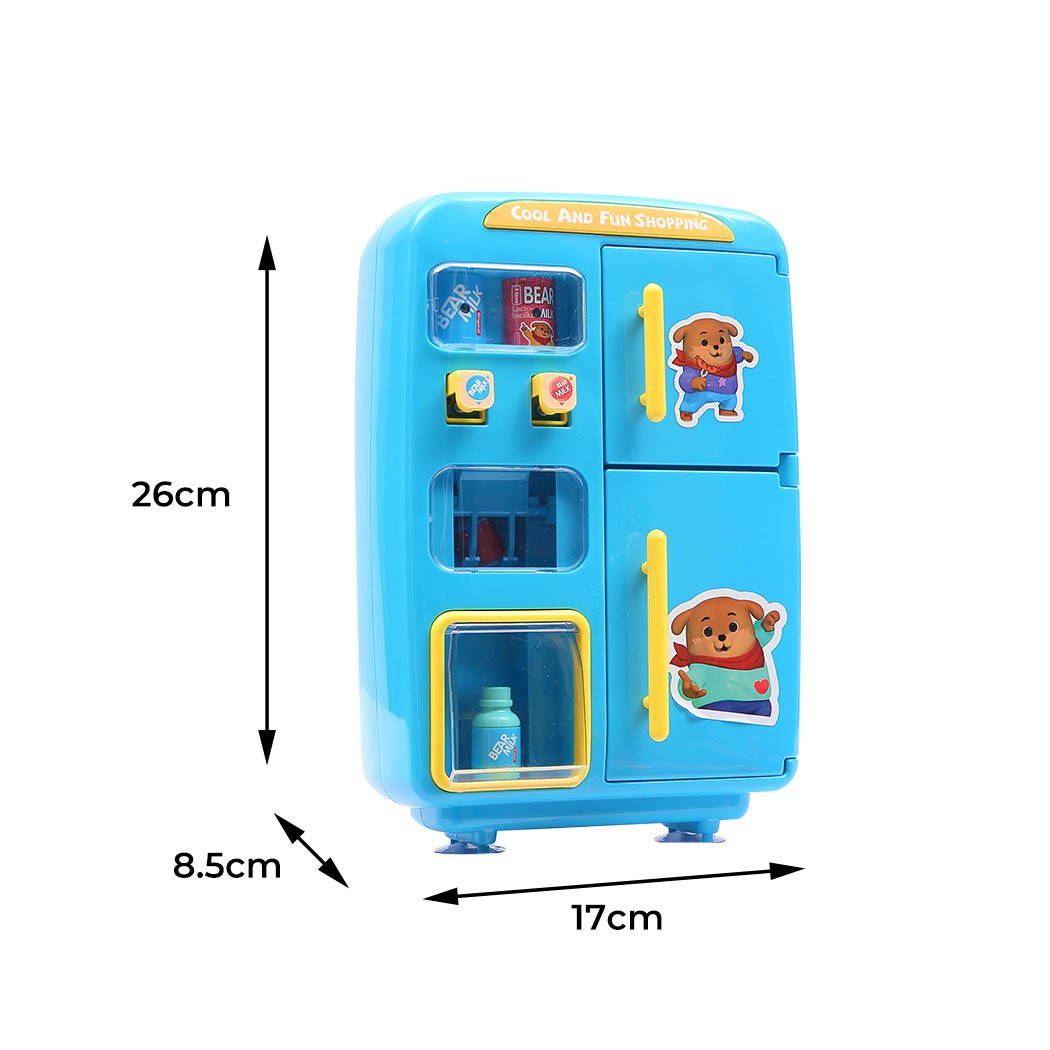 kids products Kids Play Set 2 IN 1 Refrigerator Vending Machine - blue