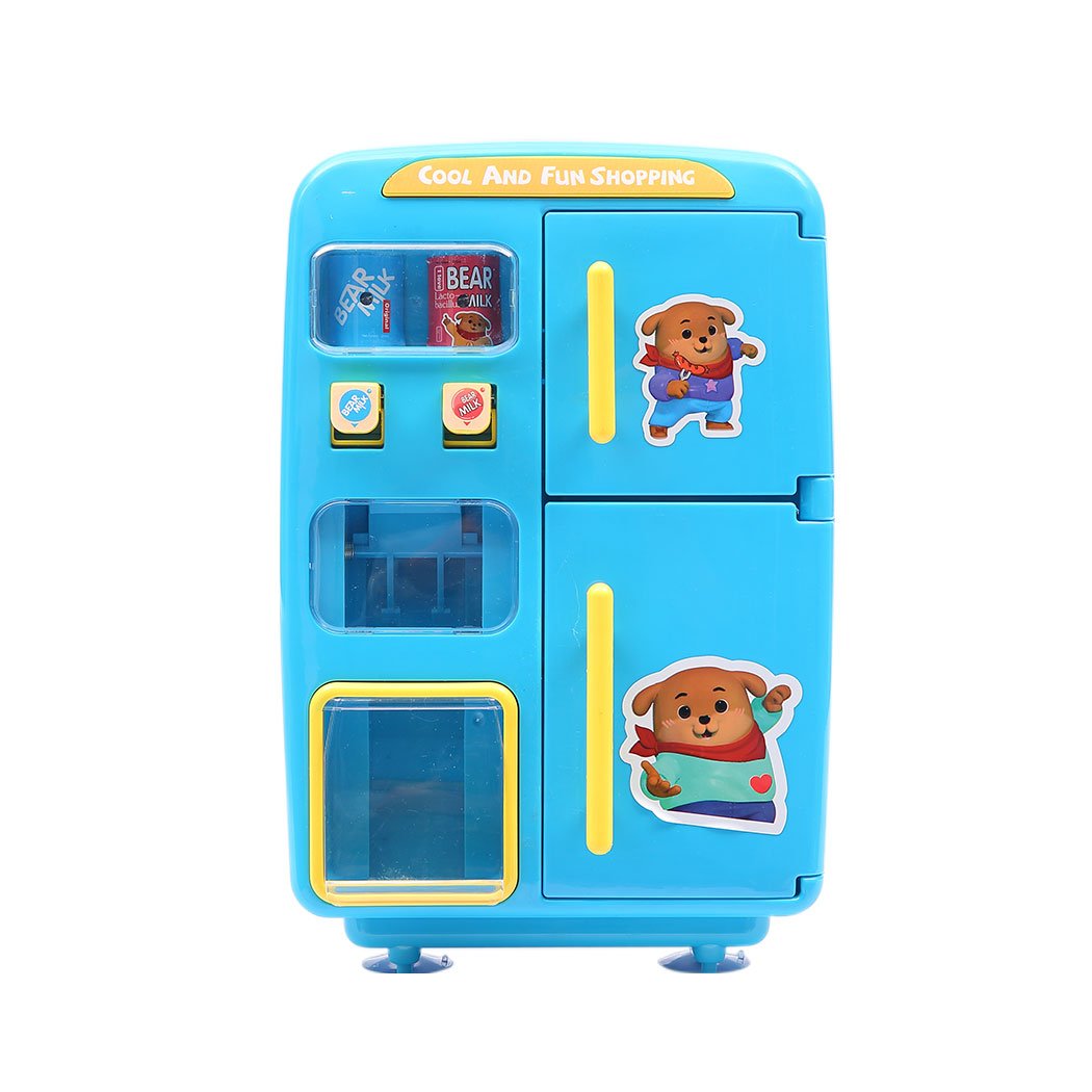 kids products Kids Play Set 2 IN 1 Refrigerator Vending Machine - blue