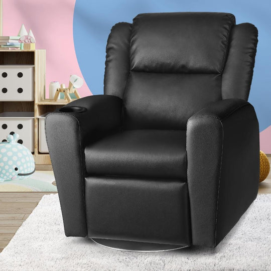 Kids Recliner Chairs Rotatable Sofa Children Lounge PU