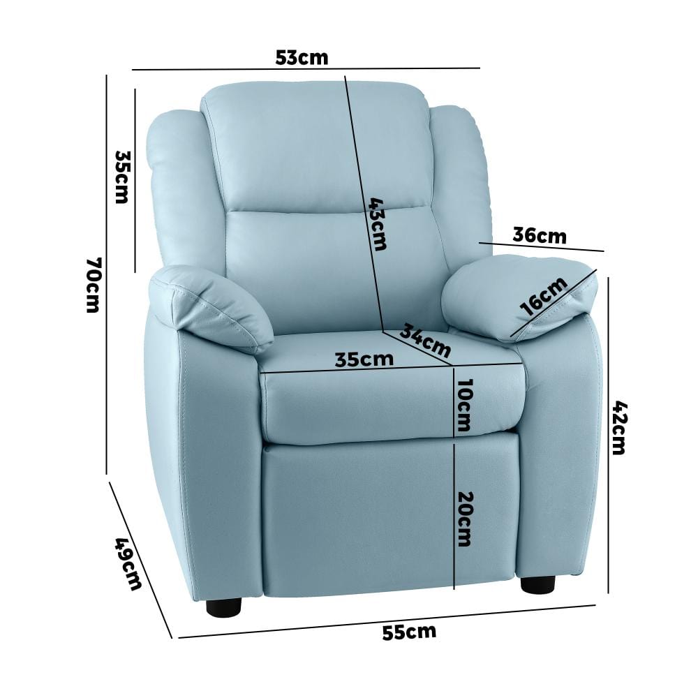 Kids Recliner Children Lounge Chairs Engineered Fabric Couch Armchair