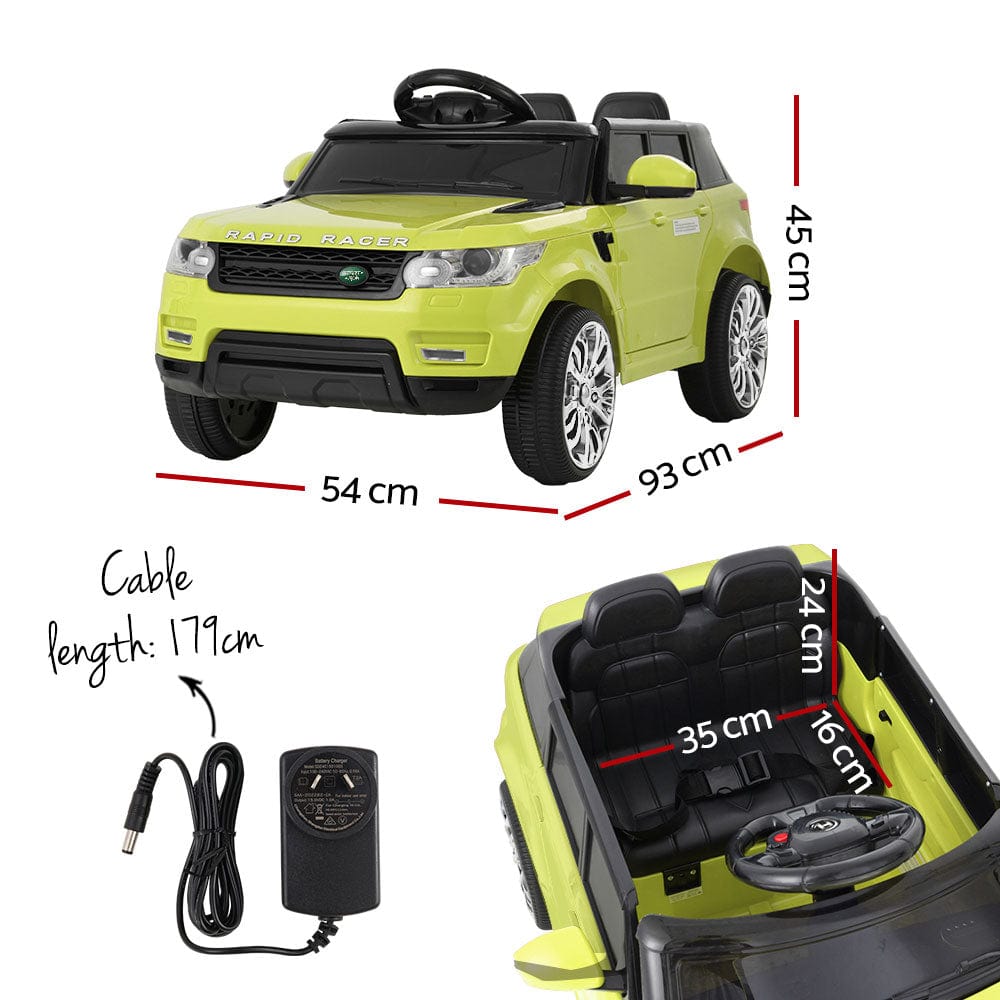Kids Ride On Car 12V Electric Toys Cars Battery Remote Control Green