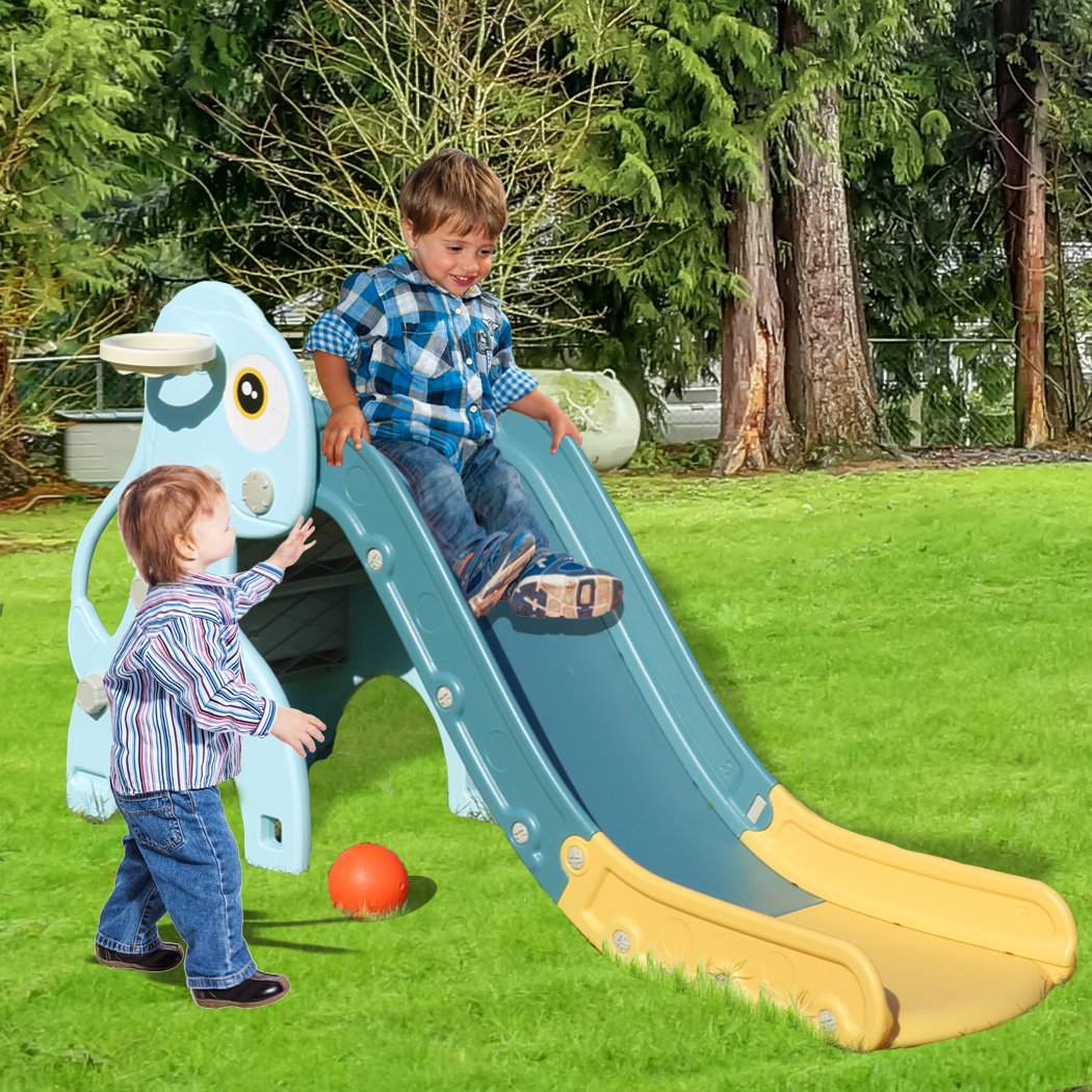 kids products Kids Slide 135cm Long Play Set Toy Blue and yellow