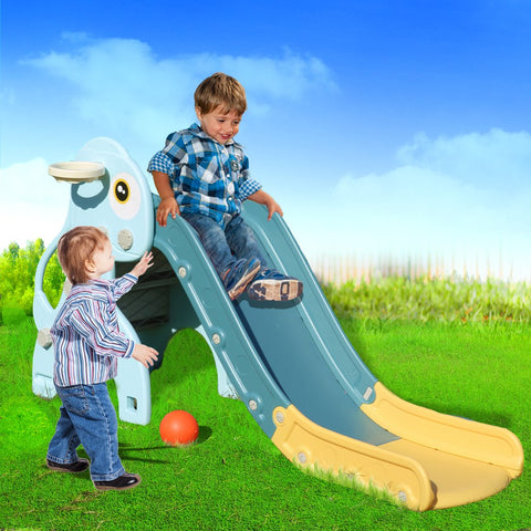 kids products Kids Slide 135cm Long Play Set Toy Blue and yellow