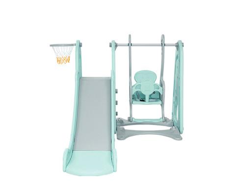 early sale simpledeal Kids Slide Swing Outdoor Indoor Playground Basketball Hoop Toddler Play Green