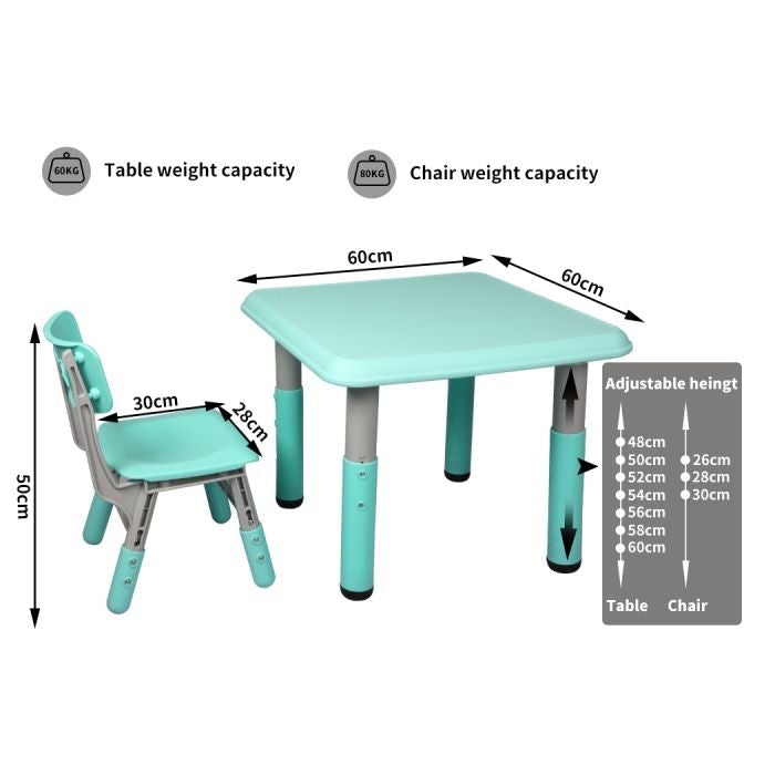 Kids Table and Chairs Children Furniture Toys Play Study Desk Set Pink/Green