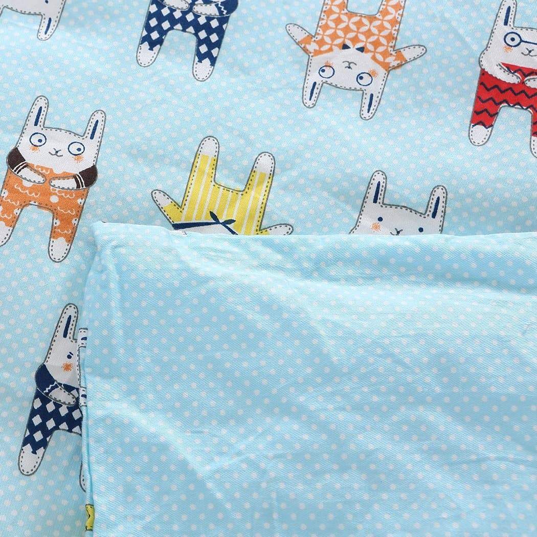 kids products Kids Warm Blanket Cartoon Print Cover Blue