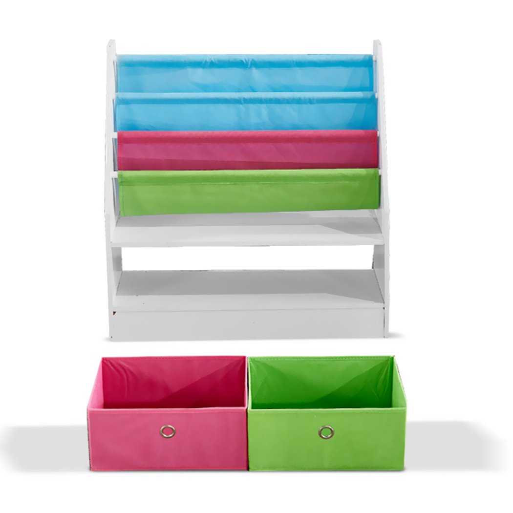 Kids Products kids Wooden Bookshelf Toy Organiser Storage Bin Rack