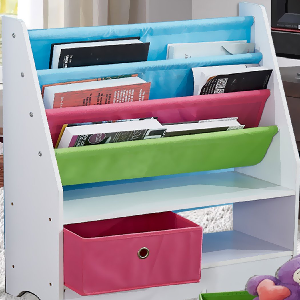 Kids Products kids Wooden Bookshelf Toy Organiser Storage Bin Rack