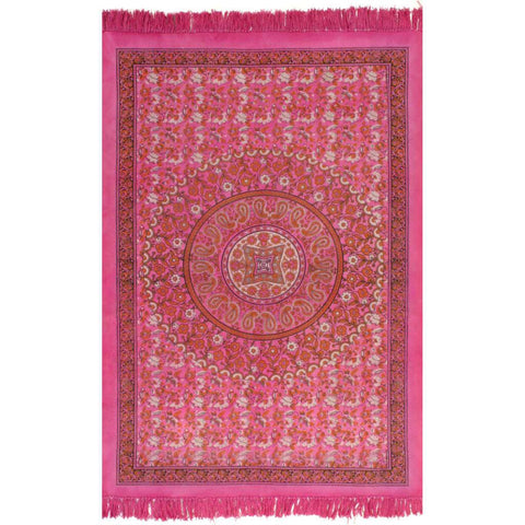 Kilim Rug Cotton 120x180 cm with Pattern Fachsia