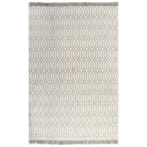 Kilim Rug Cotton 120x180 cm with Pattern Taupe