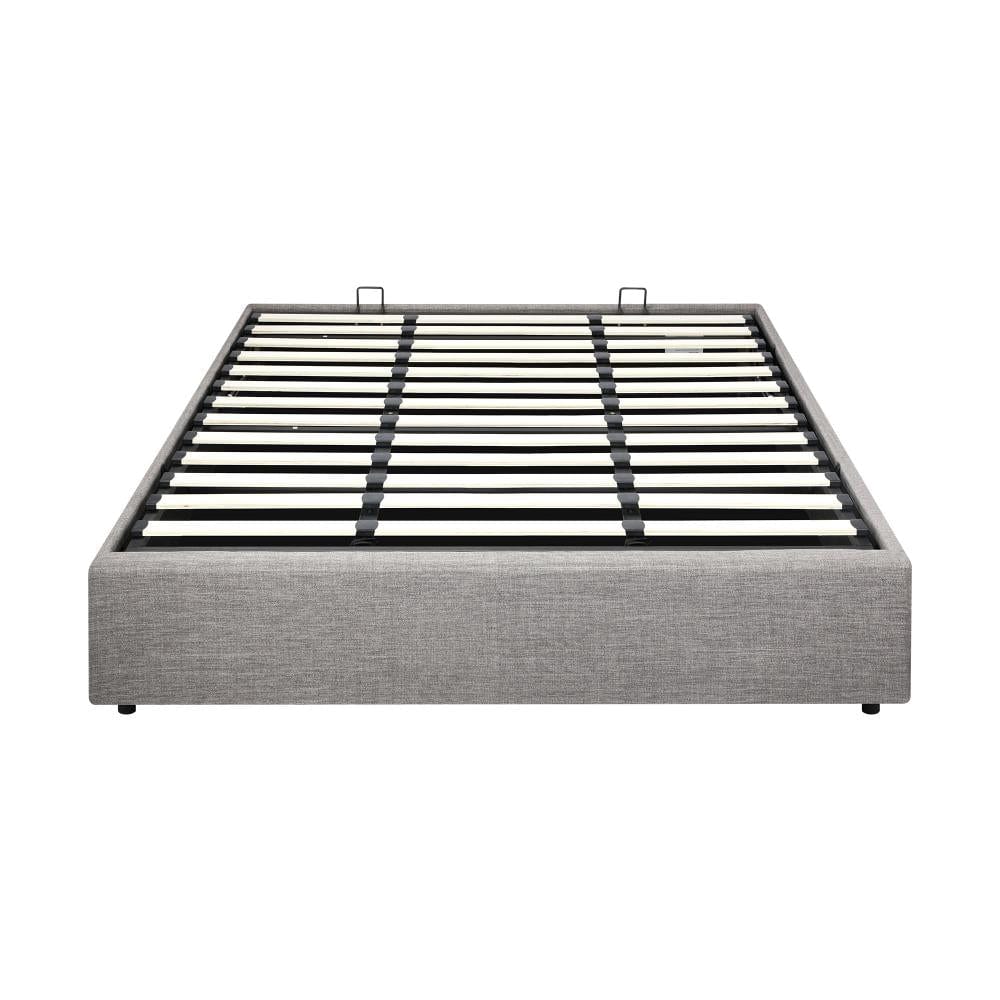King Bed Frame Mattress Base with Lift Gas Beige
