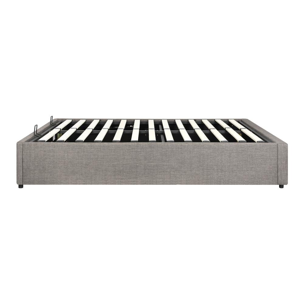 King Single Bed Frame Mattress Base with Lift Gas Beige