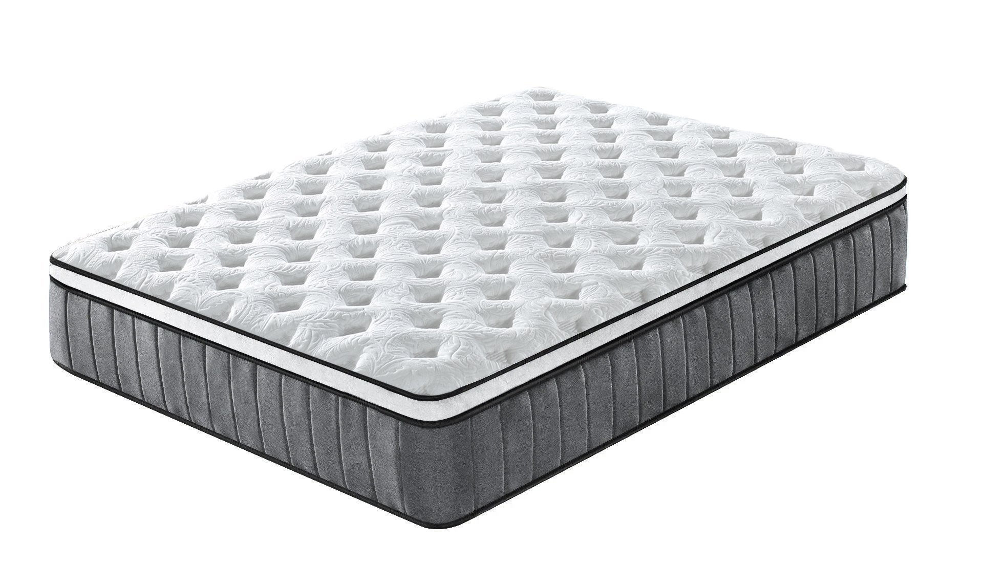 bedding King Single Size Cooling Gel Tri-Foam Spring Euro Mattress