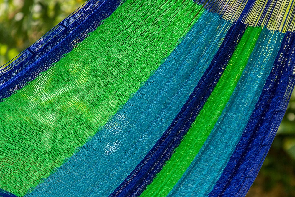 King Size Super Nylon Mexican Hammock in Oceanica Colour