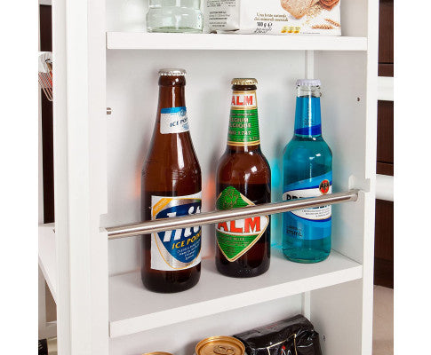 Kitchen Trolley with Wine Rack, Drawer and Shelf
