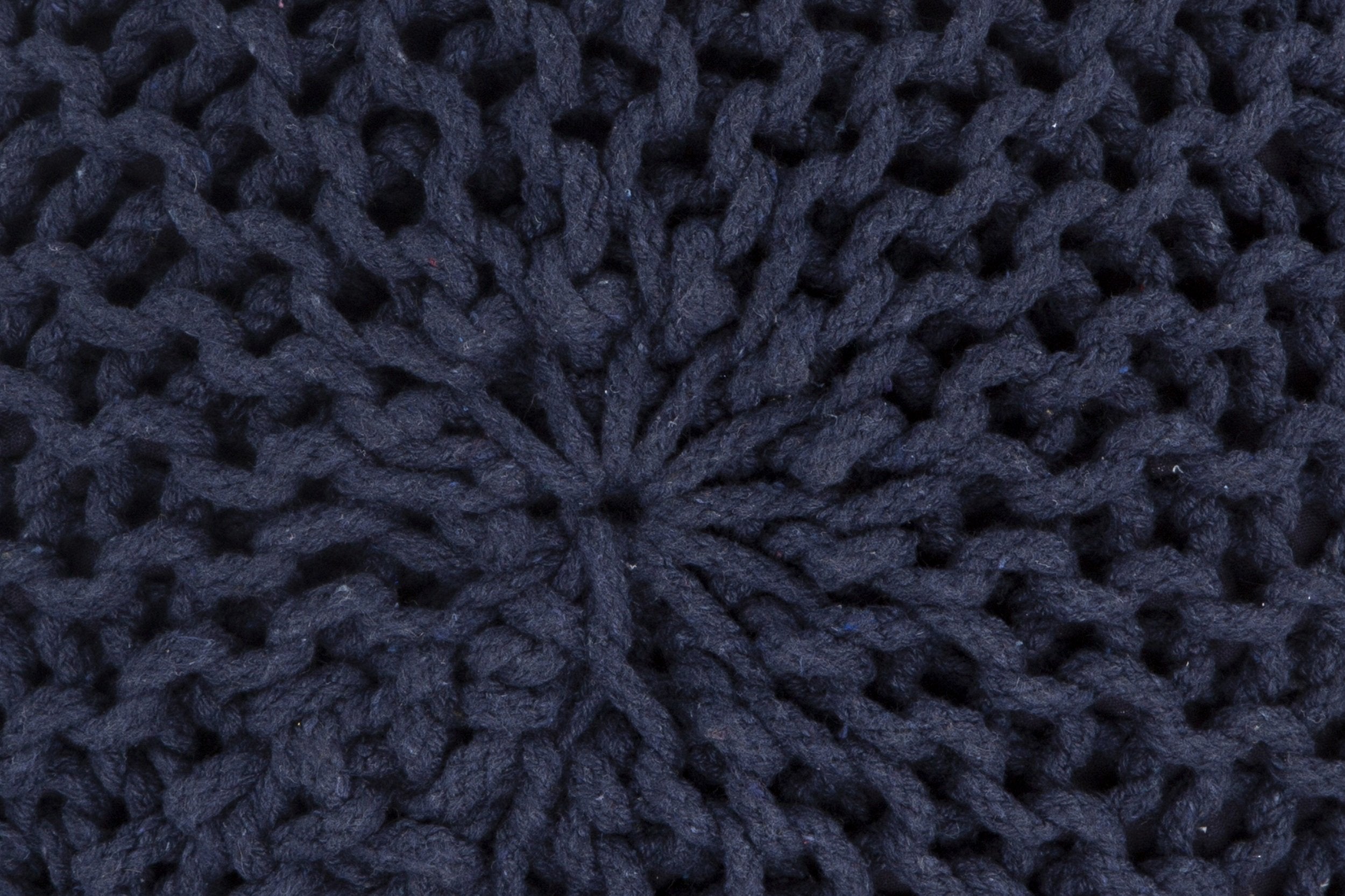 Knitted Pouf NAVY BLUE