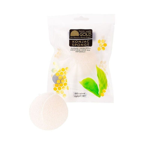 100% Natural Pure White Konjac Sponge - Antioxidants & Biodegradable Fibers