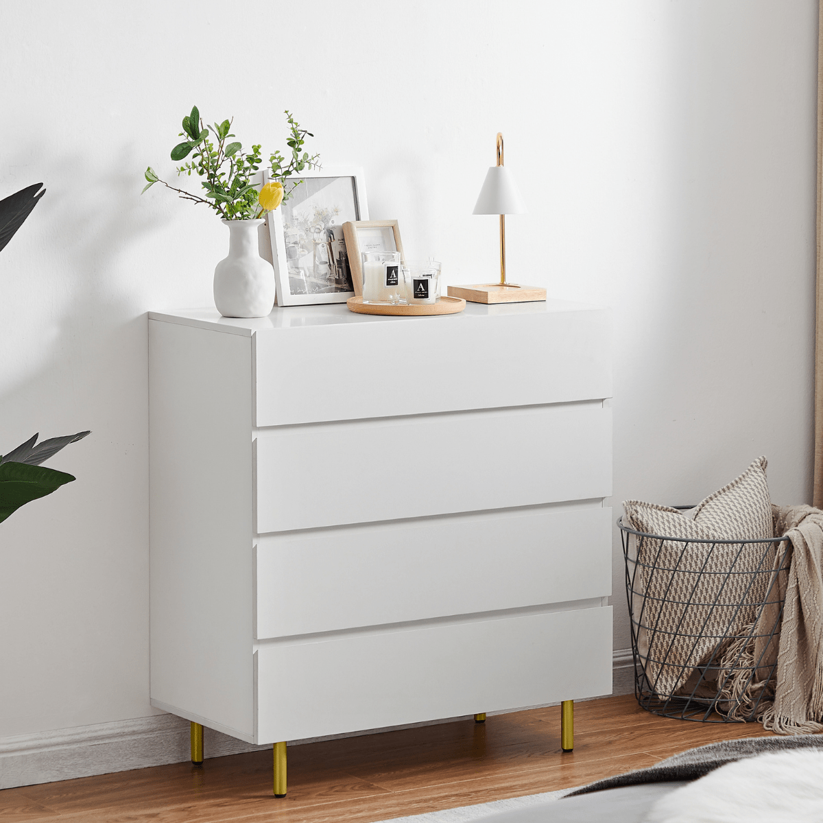 Kori White 4 Chest Of Drawers