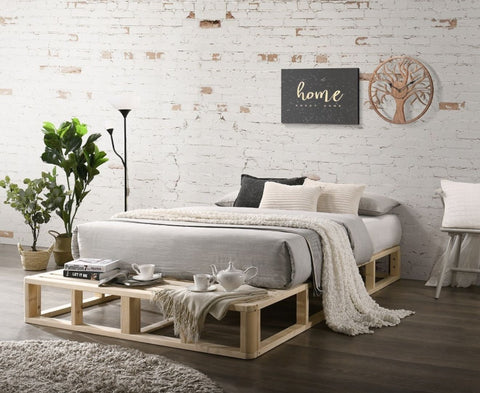 Furniture > Bedroom Kurt Wooden Platform Bed Frame Base Queen