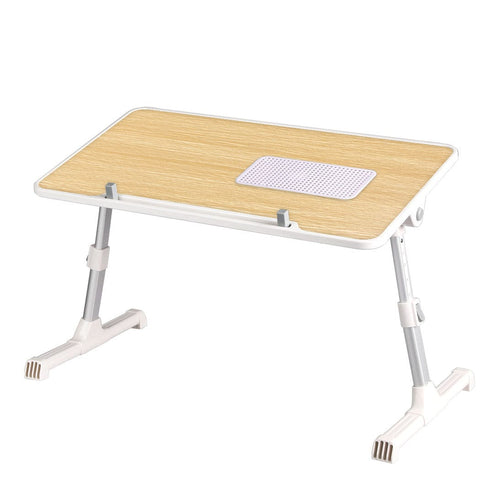 Laptop Desk Up Computer Stand Table Foldable Tray Fan Adjustable Sofa Oak