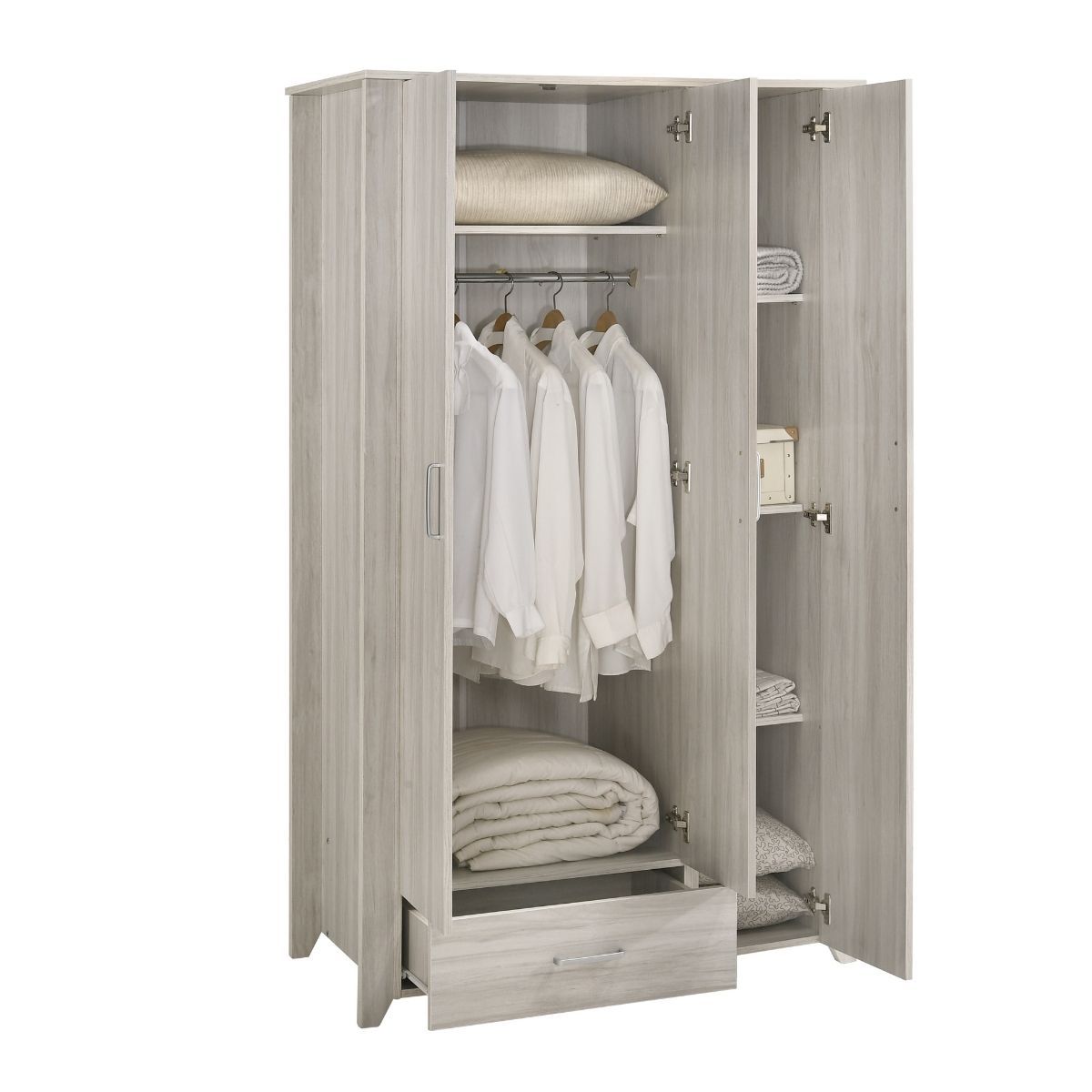Furniture > Bedroom Large 3 Door Wardrobe Bedroom Storage Cabinet Closet