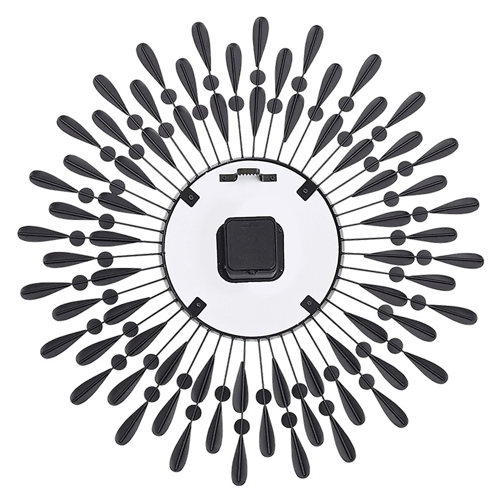 Large Modern 3D Crystal Wall Clock Luxury Art Metal Round Home Decor