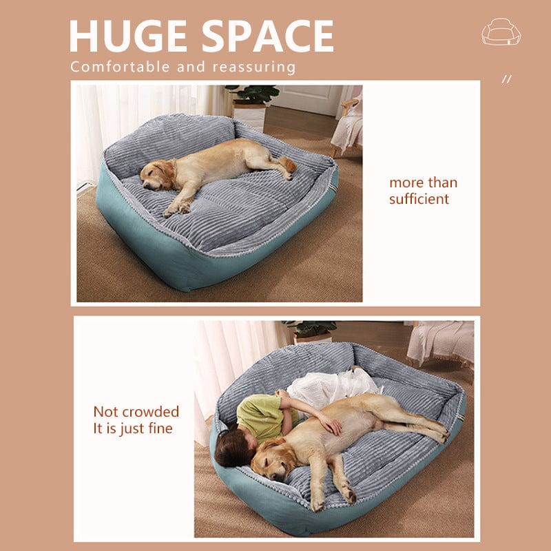 Large Pet Dog Bed Soft Warm Removable Washable High Back Mattress Puppy Mat M