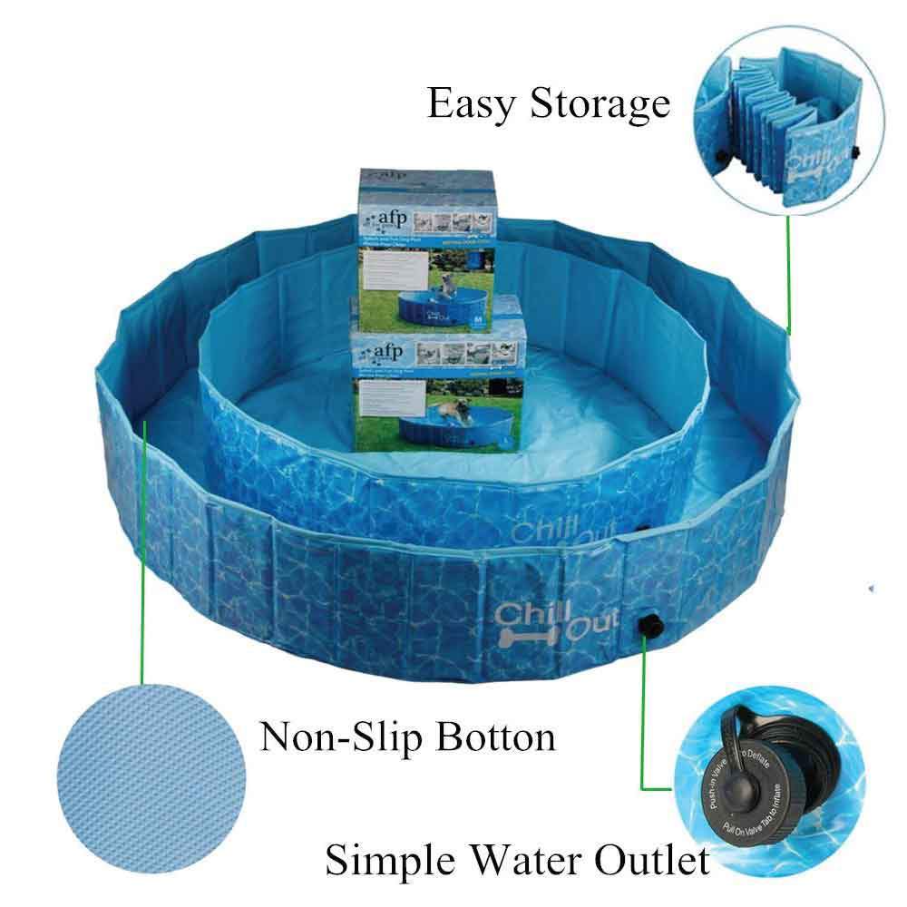 Large Plastic Dog Swimming Pool - Chill Out & Have Fun
